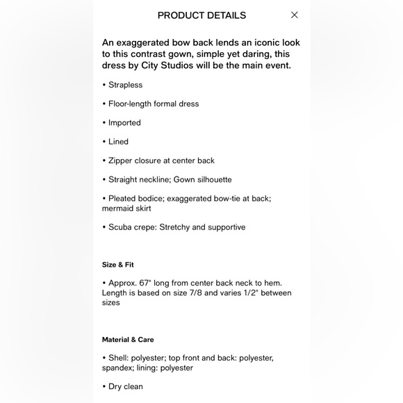 NWT Floor Length Gown  SALE PRICE THIS WEEK - Picture 4 of 7